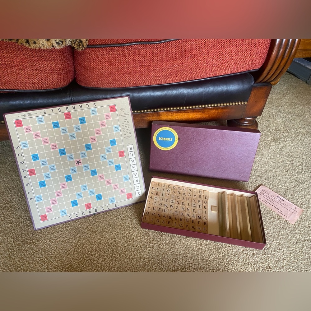 Rare Vintage Scrabble Board Game Selchow & Righter Co. 1948, 1949, 1953 Complete